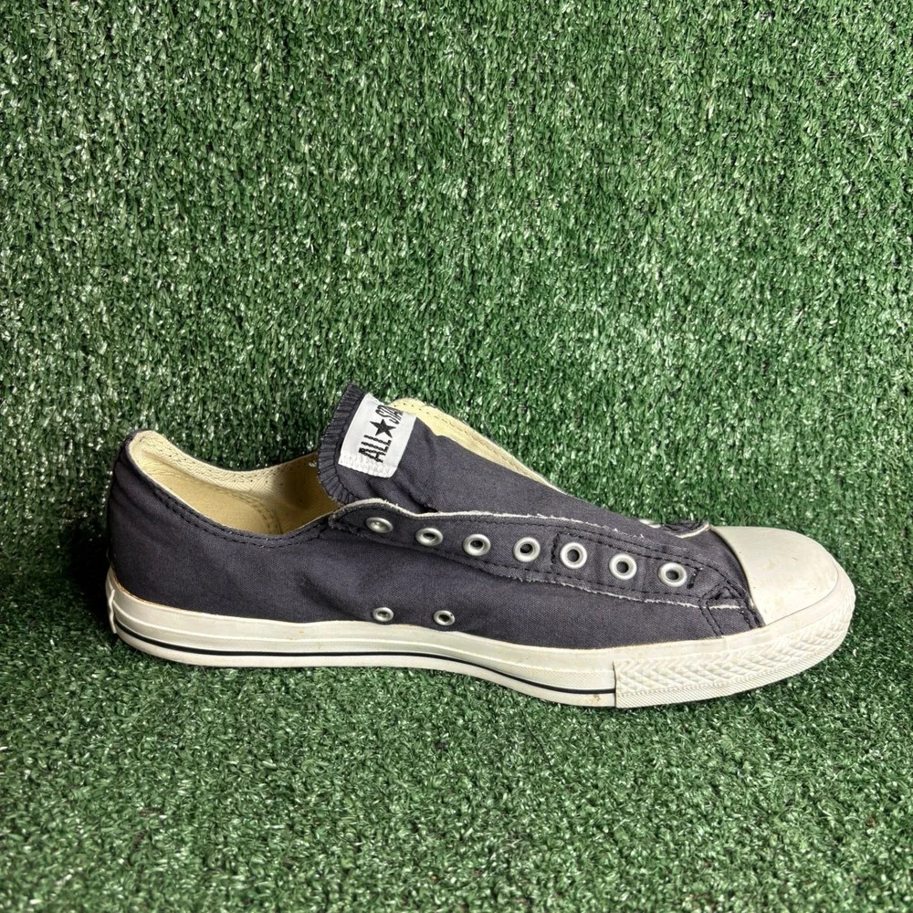 Converse Chuck Taylor All Star Low Slip On Washed Black Canvas Sneakers Mens 13 - Picture 6 of 12